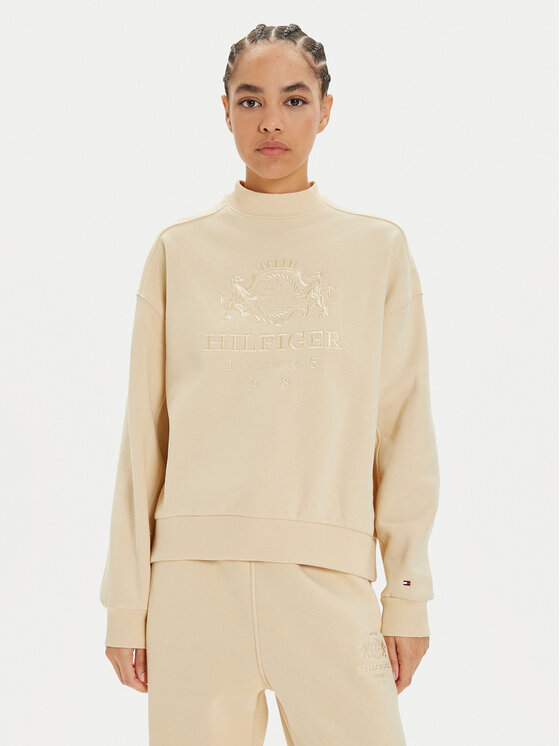 Tommy Hilfiger Tommy Hilfiger Світшот Varsity WW0WW43495 Бежевий Relaxed Fit