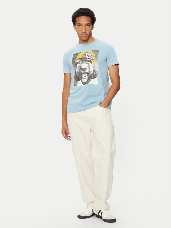 REPLAY REPLAY Tricou M6951 .000.2660 Albastru Regular Fit