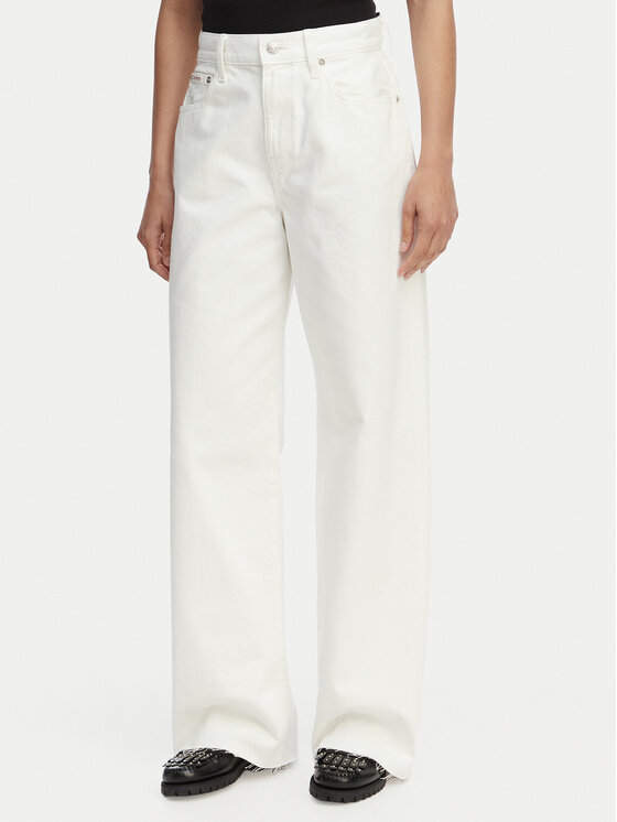 Calvin Klein Jeans Blugi LV047F733G Crem Wide Leg
