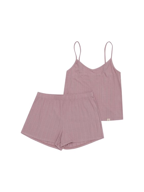 Esotiq Esotiq Piżama 42194 Różowy Regular Fit