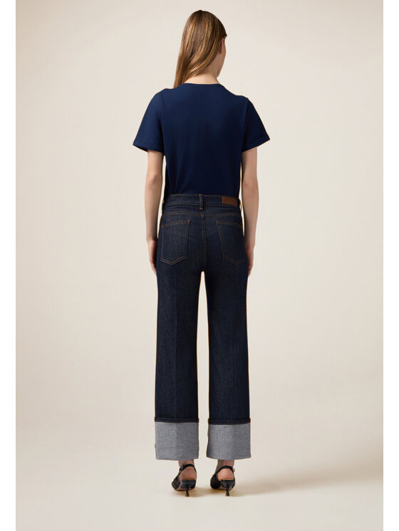 Oltre Oltre Jeansy P527R008311N034 Niebieski Baggy Fit