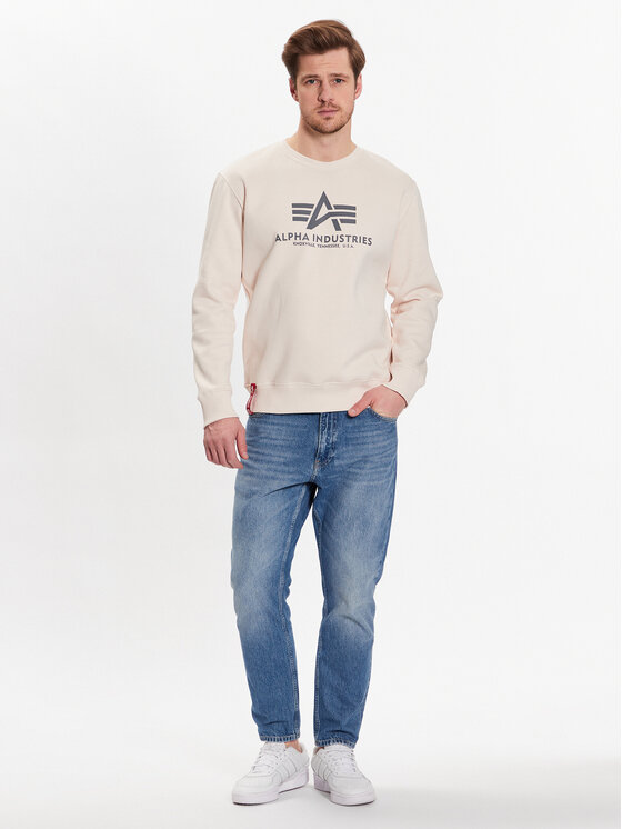 Alpha Industries Alpha Industries Majica dugih rukava Basic 178302 Écru Regular Fit