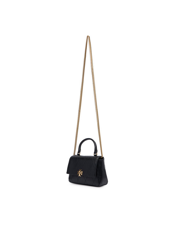 Tory Burch Tory Burch Táska Charlie Quilted Mini Top Handle Chain Wallet 186032 Fekete