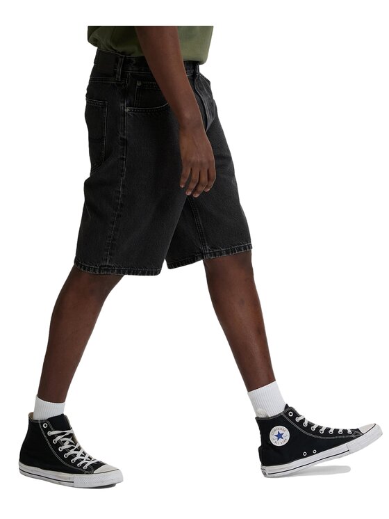 Lee Lee Szorty jeansowe 112376376 Czarny Relaxed Fit