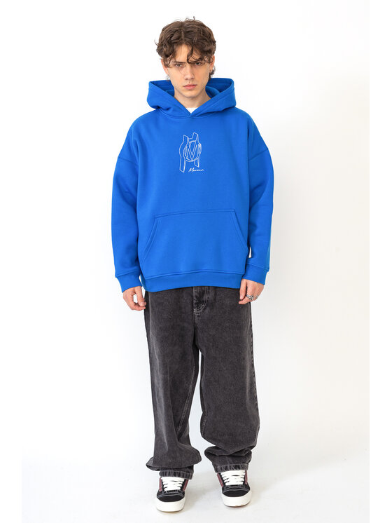 Mercur Mercur Bluza Blueprint Niebieski Comfort Fit