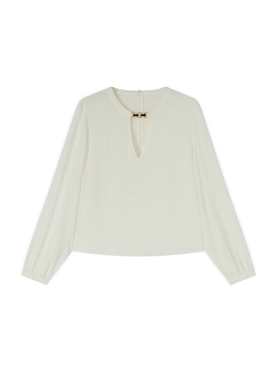 Motivi Motivi Blusa 2102Q002012N002 Bianco Boxy Fit