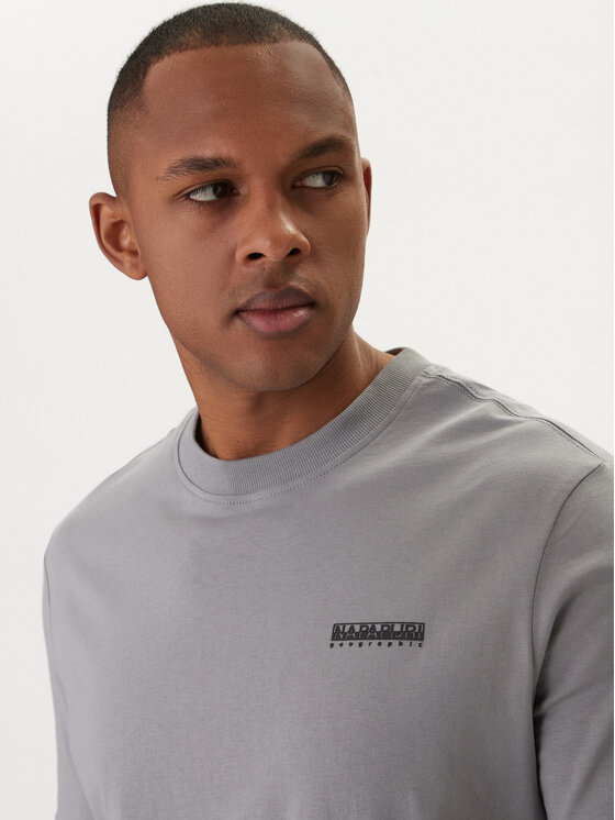 Napapijri Napapijri T-krekls Smallbox NP0A88TR Pelēks Regular Fit
