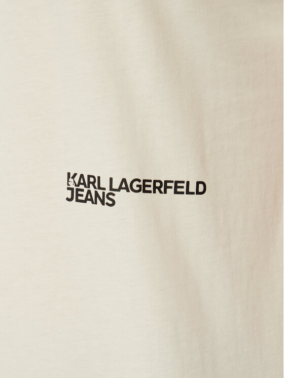 Karl Lagerfeld Jeans Karl Lagerfeld Jeans T-Shirt B3M17005 Kremowy Regular Fit