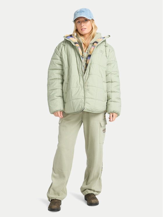 Billabong Billabong Spodnji del trenirke Winter Camp EBJFB03001 Zelena Loose Fit