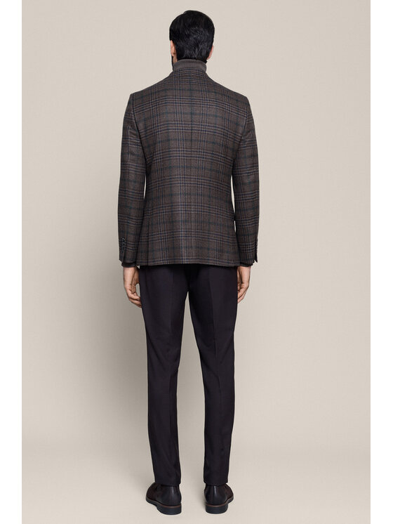 Lancerto Lancerto Marynarka Mantova MA073226000002 Brązowy Regular Fit