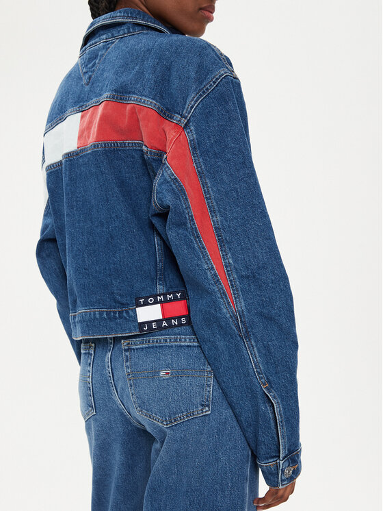 Tommy Jeans Tommy Jeans Geacă de blugi Claire DW0DW18207 Albastru Regular Fit