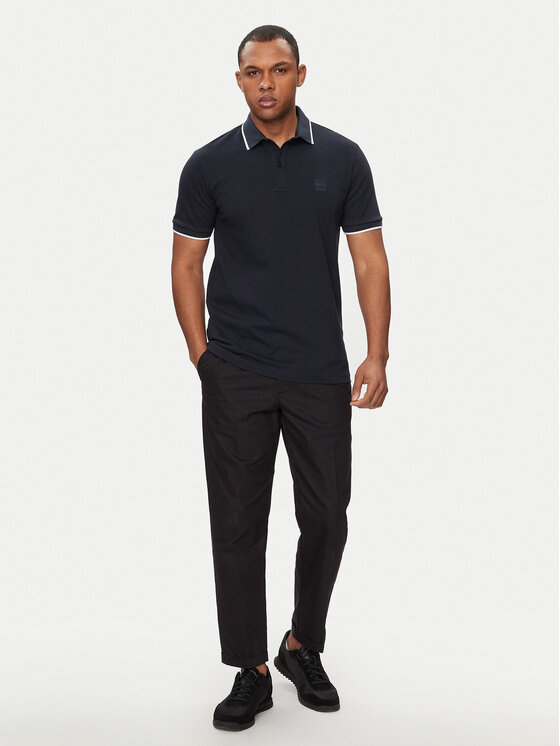 BOSS Boss Polokošile Passertip 50507699 Tmavomodrá Slim Fit