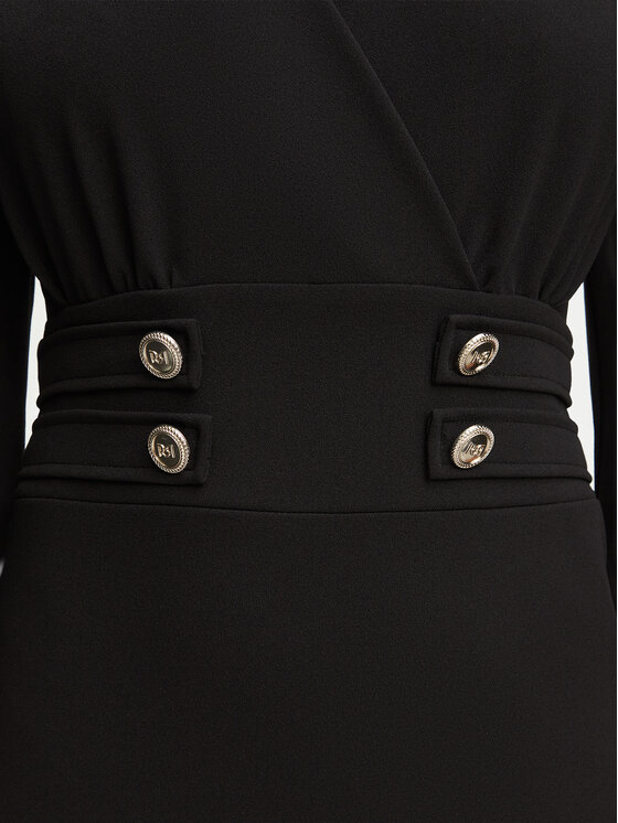 Rinascimento Rinascimento Sukienka koktajlowa CFC0126151003 Czarny Slim Fit