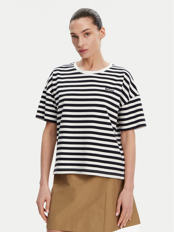 Barbour Barbour T-krekls Adria LML0893NY73 Tumši zils Relaxed Fit