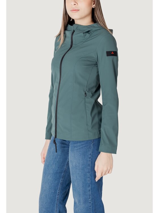 Peuterey Peuterey Kurtka skórzana SULAWATI MDN 03 Zielony Casual Fit