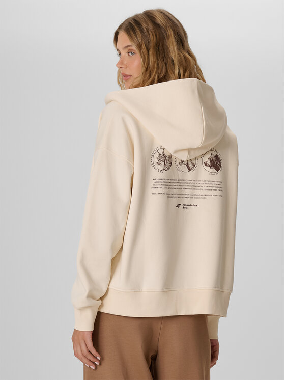 4F 4F Bluza OUTLAND Biały Relaxed Fit