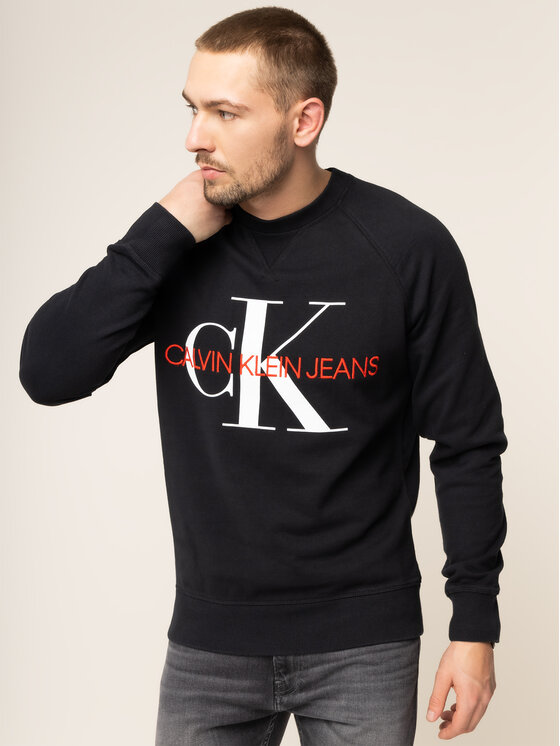 Calvin Klein Jeans Calvin Klein Jeans Bluza Monogram J30J313222 Czarny Regular Fit