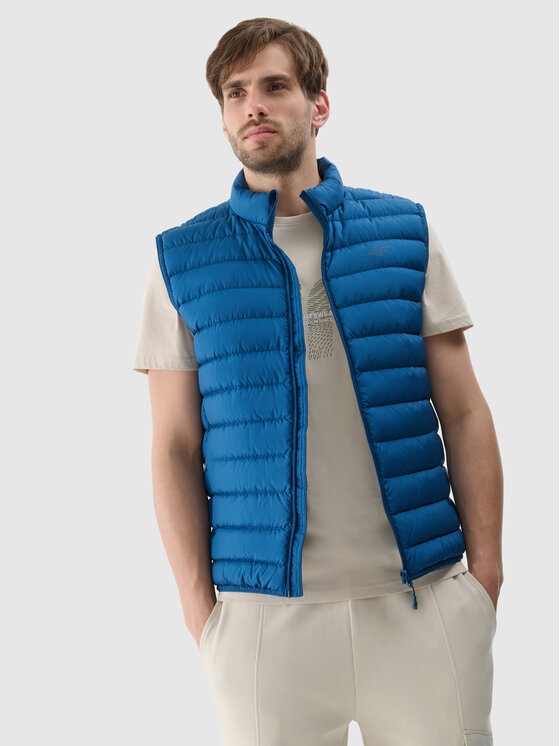 4F 4F Kamizelka NATURAL (DOWN) WARMTH Turkusowy Regular Fit