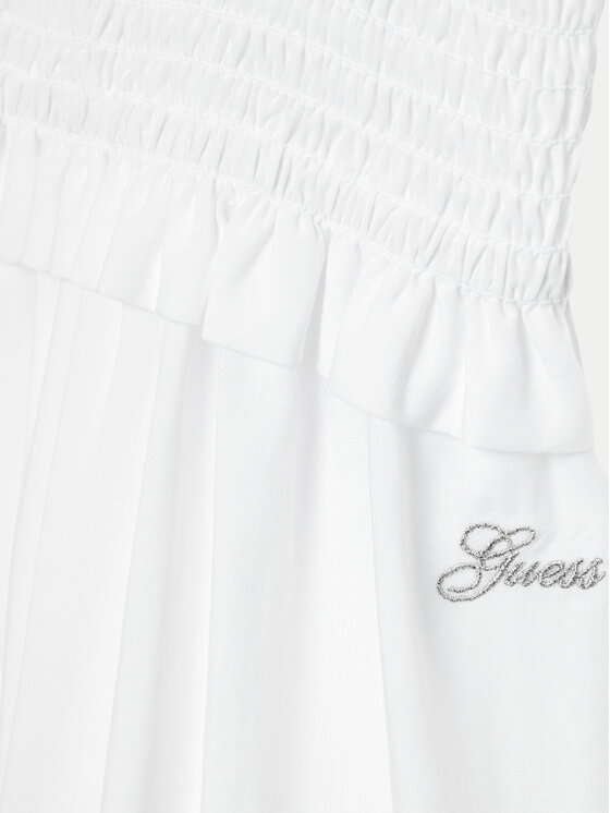 Guess Guess Vsakodnevna obleka J4GK27 WG5S2 Bela Flare Fit