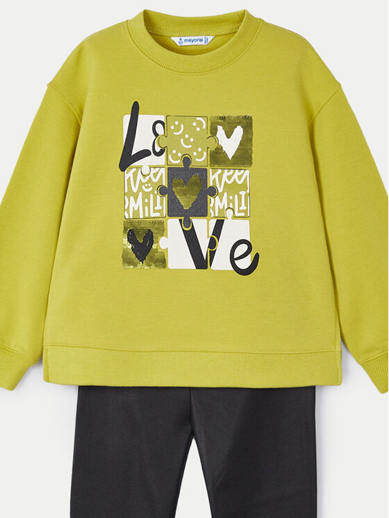 Mayoral Mayoral Set Sweatshirt und Leggings 4708 Grün Regular Fit