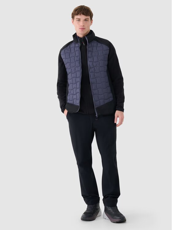 4F 4F Felpa di pile 4FWSS25TFLEM304-20S Nero Regular Fit
