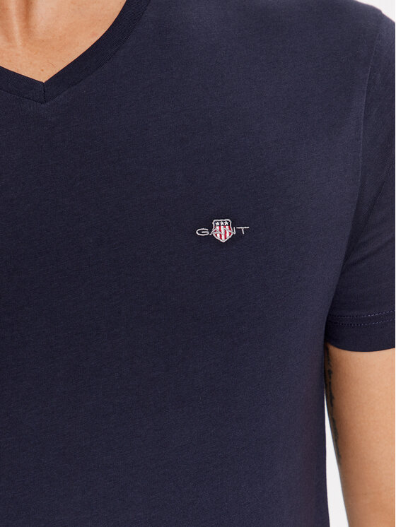 Gant Gant T-Shirt Shield 2003186 Granatowy Slim Fit