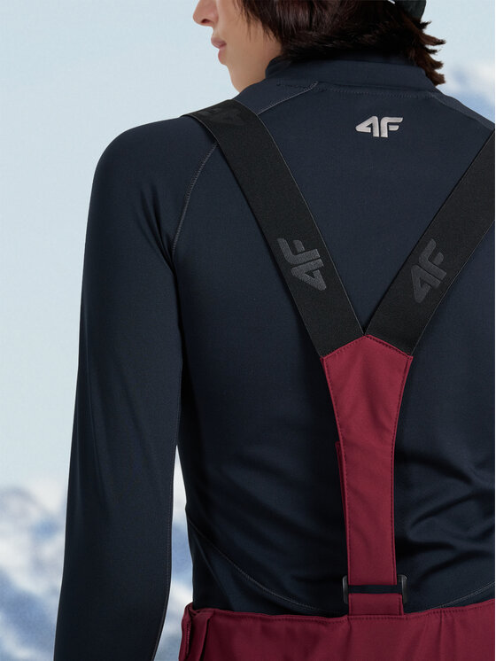 4F 4F Spodnie narciarskie SKIWEAR Bordowy Regular Fit