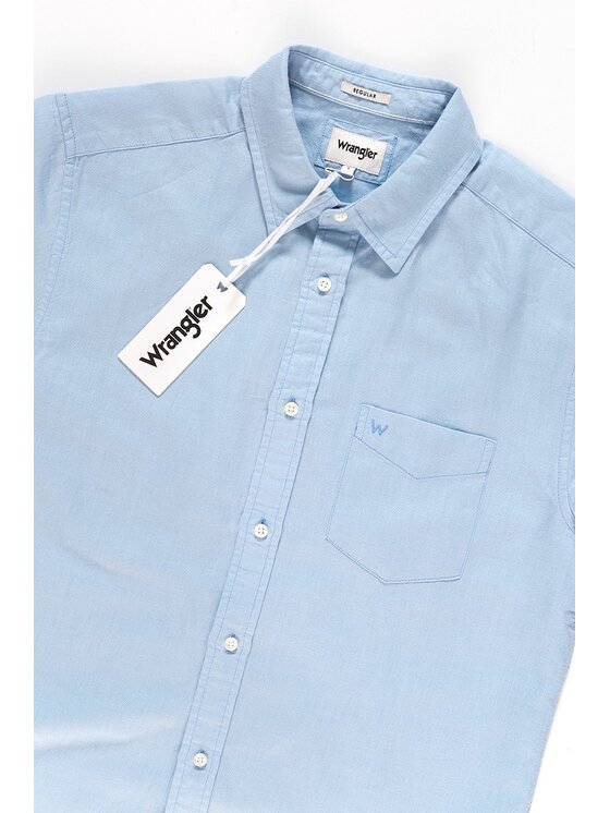 Wrangler Wrangler Camicia SS 1PKT SHIRT Blu Regular Fit