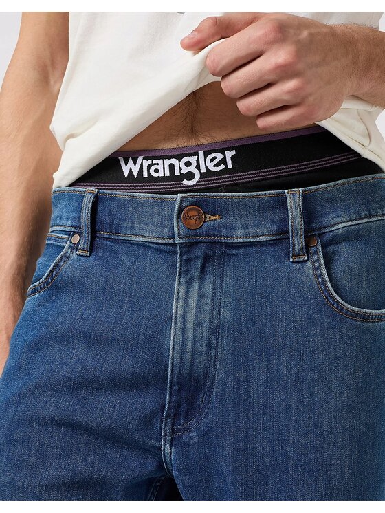 Wrangler Wrangler Jeansy River Niebieski Tapered Fit