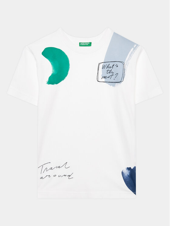 United Colors Of Benetton Tricou 3096C10BR Alb Regular Fit