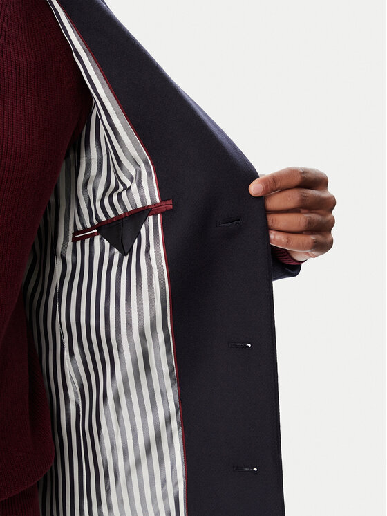 Tommy Hilfiger Tommy Hilfiger Вълнено палто MW0MW40768 Тъмносин Regular Fit