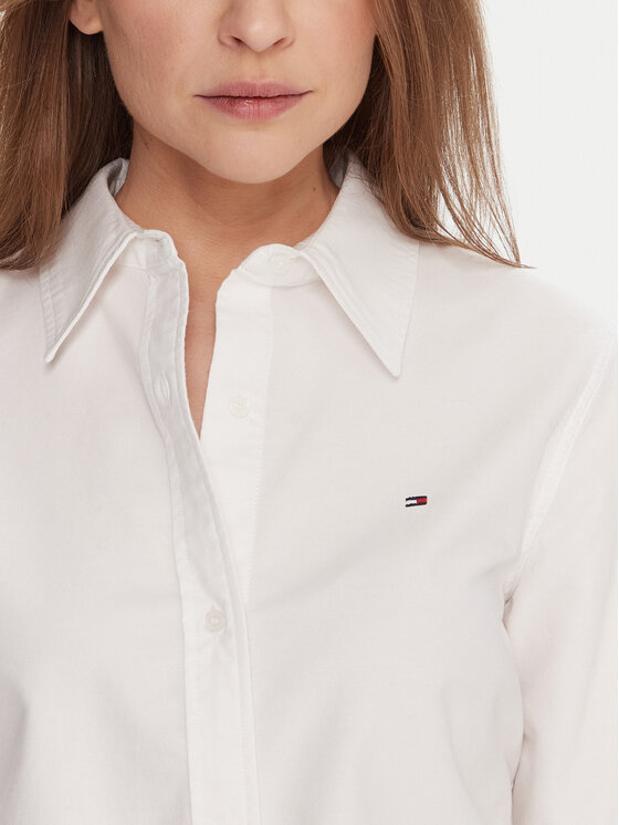 Tommy Hilfiger Tommy Hilfiger Marškiniai WW0WW46111 Balta Relaxed Fit