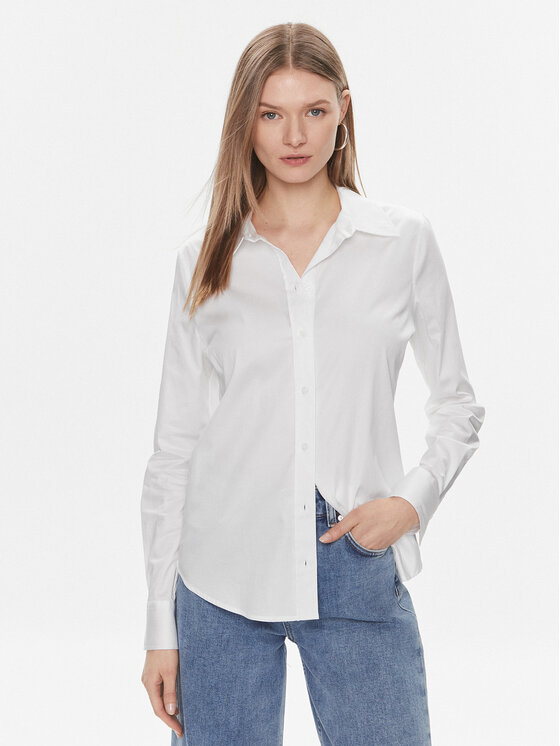 Calvin Klein Košeľa K20K206462 Biela Slim Fit
