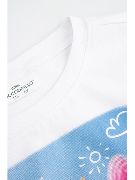 Coccodrillo Coccodrillo T-Shirt WC5143204RGK-001 Biały Regular Fit