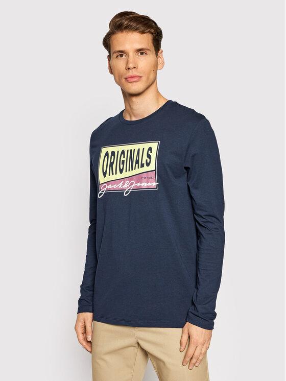 Jack&Jones Longsleeve Mason 12196647 Granatowy Standard Fit Modivo.pl