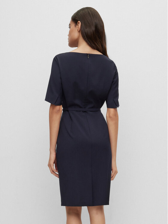 BOSS Boss Kasdieninė suknelė Daleah 50490041 Tamsiai mėlyna Slim Fit