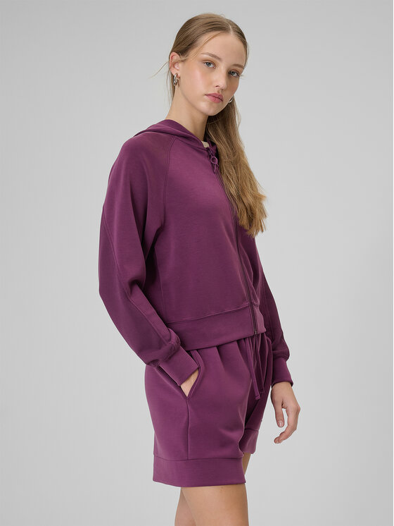 4F 4F Bluza SPORTS CLUB Bordowy Regular Fit