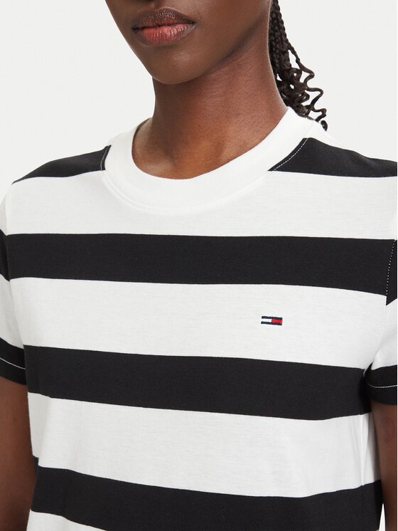 Tommy Jeans Tommy Jeans Póló Flag DW0DW23801 Fekete Regular Fit