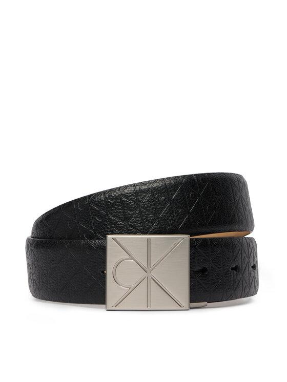 Calvin Klein Calvin Klein Nadrágszíj Emblem Plaque W/ Aop 35Mm Adj LV04D7082G Fekete