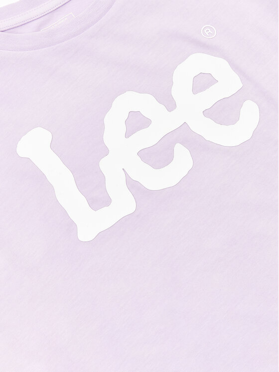 Lee Lee T-Shirt Overdye LEG5080 Fioletowy Regular Fit