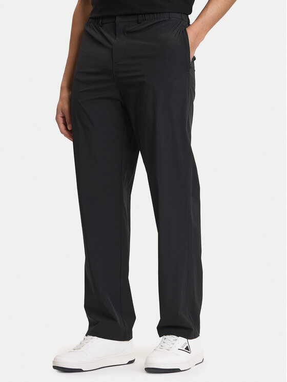 Guess Guess Штани з тканини Z6GB08 W1996 Чорний Regular Fit