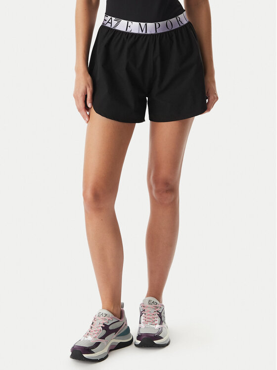 EA7 Emporio Armani Pantaloni scurți sport 7W000931 AF15724 UC001 Negru Regular Fit