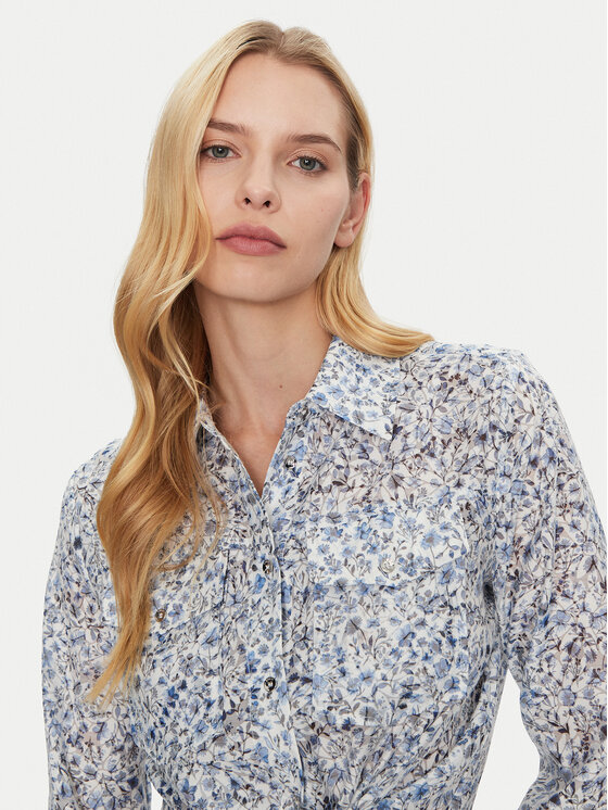 Guess Guess Košeľa W5GH03 WH4K2 Farebná Regular Fit