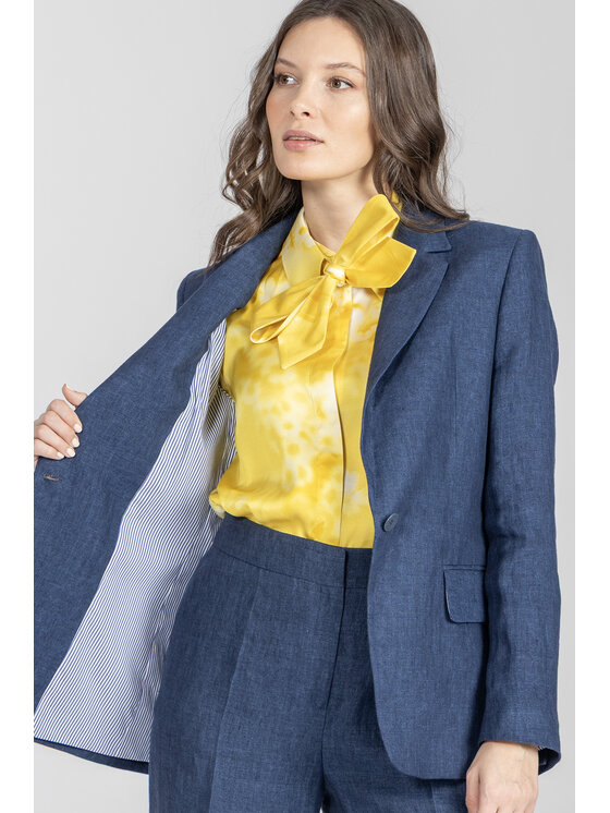 Deni Cler Milano Deni Cler Milano Marynarka W-DC-6009-F2-E7-58-1 Granatowy Regular Fit