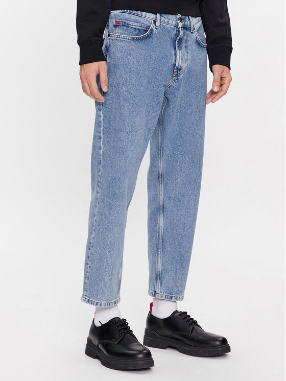 HUGO Hugo Jeansy 50507854 Modrá Loose Fit