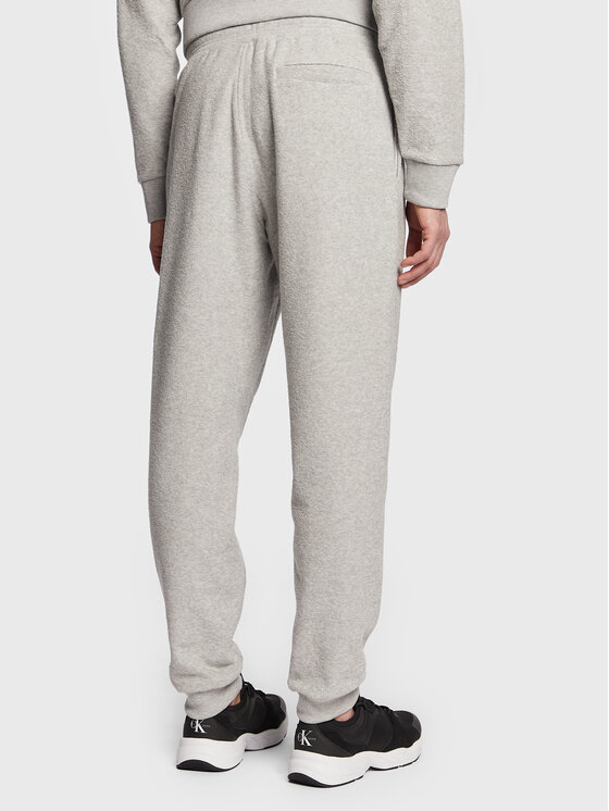 Calvin Klein Calvin Klein Spodnie dresowe Boucle K10K111367 Szary Regular Fit