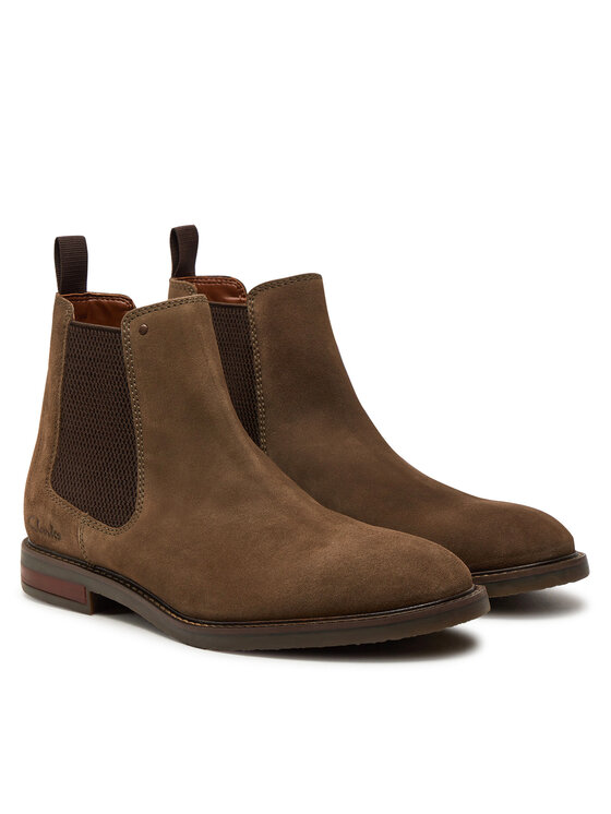 Clarks Clarks Gležnjarji Chelsea Jaxen Easy 26179437 Rjava