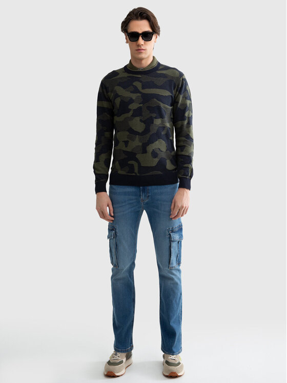 BIG STAR BIG STAR Sweter ORDI_000_160 Kolorowy Comfort Fit