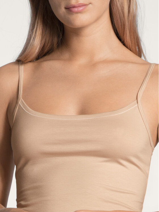 Calida Calida Koszulka piżamowa 11075 Beżowy Slim Fit