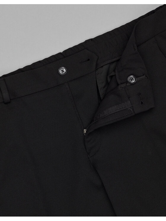 Borgio Borgio Spodnie garniturowe gavello_c Czarny Slim Fit